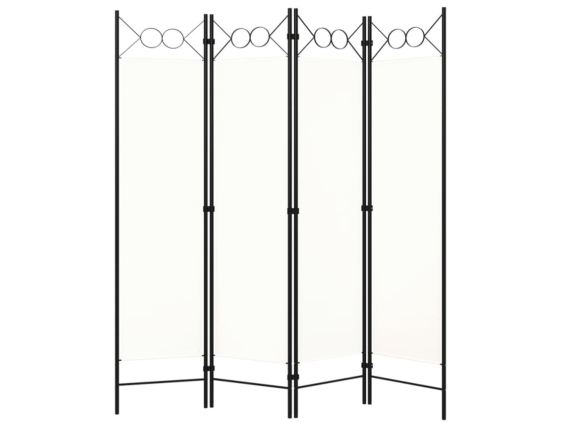 Biombo Divisor De 4 Paneles Blanco 160x180 Cm