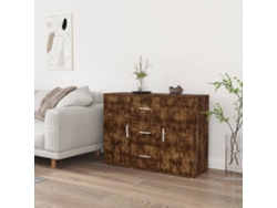 Aparador 91x29,5x65 cm Derivados de Madera Roble Ahumado Dkd Home Decor