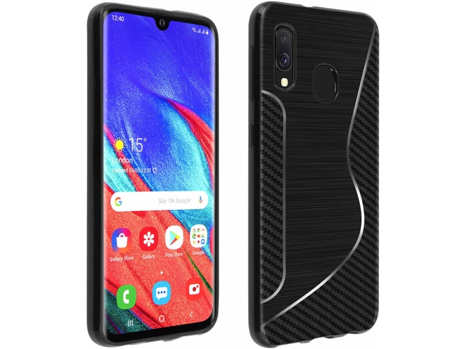Carcasa Samsung Galaxy A40 AVIZAR S-Line Negro