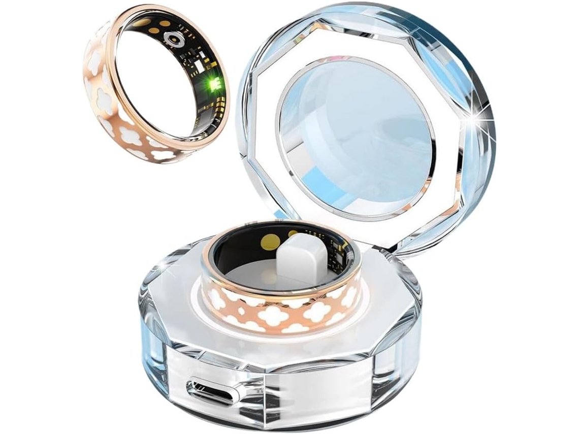 Anillo Inteligente R10M (Salud Inteligente), Monitor De Salud De Color Esmaltado Con Compartimento De Carga (9#) CHRUI