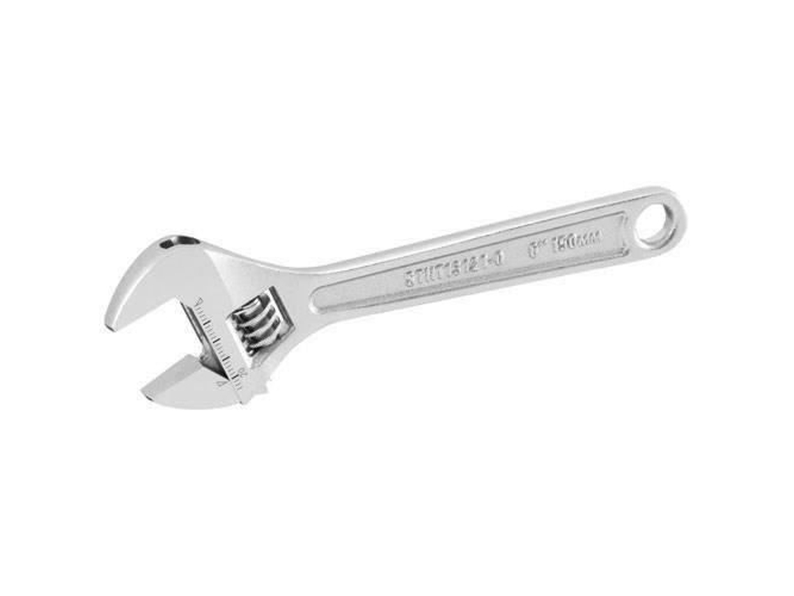 Llave Ajustable Stanley Cromo Vanadio 150mm Mordientes 15° Rueda Dentada