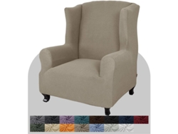 2026-funda Para Sillón De Alas 1 Pieza Elástica Spandex Jacquard Protector De Sofa Con Barra De Espuma Color Caqui