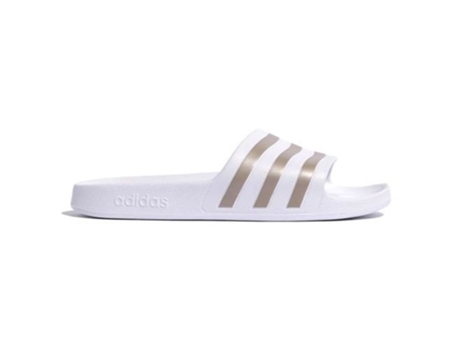 Chanclas Adilette Aqua ADIDAS Hombre (Blanco, Dorado - Material Sintético - 37,3)