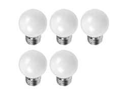 5 Bombillas Led E27 De 0,5 W, Ac220 V, Blancas, Decorativas, De Cristal Y Metal, 50000 H