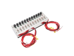 Panel De Interruptores Basculantes De 12 V-24 V Cc Con Botones De Acero Inoxidable E Indicadores Led.