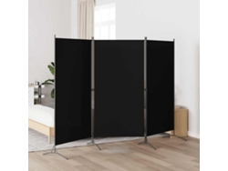 Biombo Divisor | Biombo Separador | Separador De Ambientes De 3 Paneles Negro 260x180 Cm
