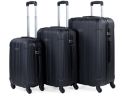 Conjunto de Maletas de Viaje ITACA Negro (55x37x20cm)