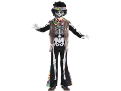 Disfraz Unisex DISFRAZZES Esqueleto Hippie (Talla: 7 a 9 años)