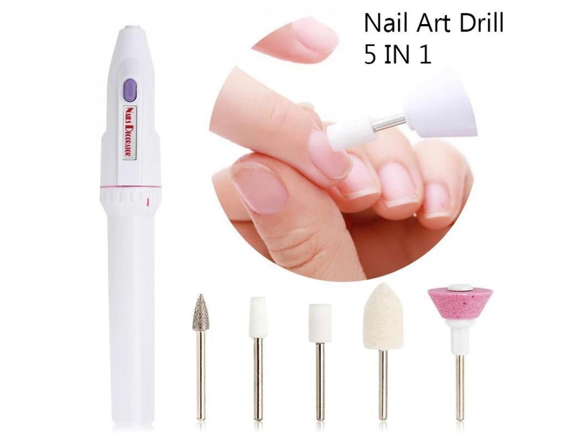 Kit Profesional 5 En 1 De Mini Taladro Eléctrico Para Manicura, Pedicura, Pulido Y Decoración De Uñas.