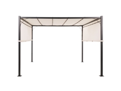 Pérgula De Jardim Led Parga Metal 310 Cm 310 Cm Creme
