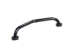 Barra de seguridad para baño de acero inoxidable con toallero negro
