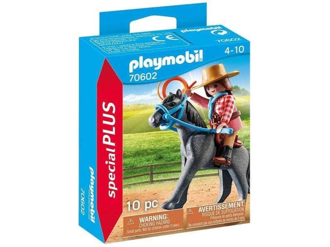 Figura PLAYMOBIL Articulada Special Plus Vaquero 70602 (Edad Mínima Recomendada: 3 años - 10 Piezas)