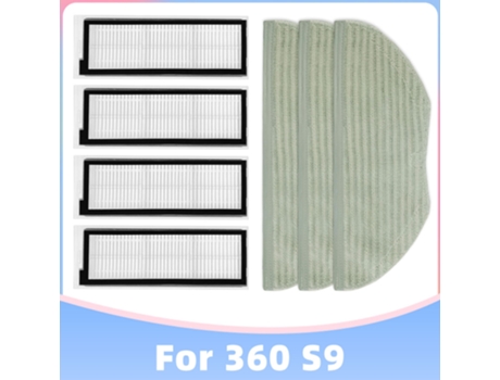 Reemplazo de filtro Hepa, paño de mopa para 360 S9, repuestos de aspiradora robótica, accesorios