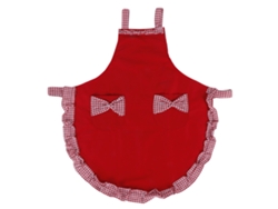 HYMNORA Delantal Femenino Vintage con Lazos y Encaje con Bolsillo para Cocina y Utensilios de Cocina