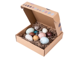 12 Huevos De Madera Artificiales Con Forma De Pájaro Para Decoración Diy En El Hogar Y Fiestas De Pascua.