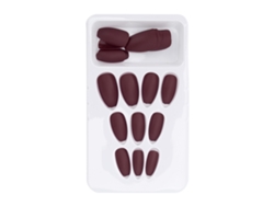 24 Uñas Postizas Mate de Cobertura Completa, Punta de Uña Artificial, Herramienta de Manicura para Mujeres y Niñas F143