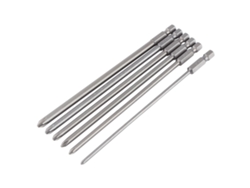 Juego de 6 puntas de destornillador magnético de acero S2 de 1/4'' y 150 mm con cabeza Phillips