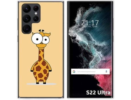 Carcasa Samsung Galaxy S22 Ultra 5G TUMUNDOSMARTPHONE Dibujos Jirafa Multicolor