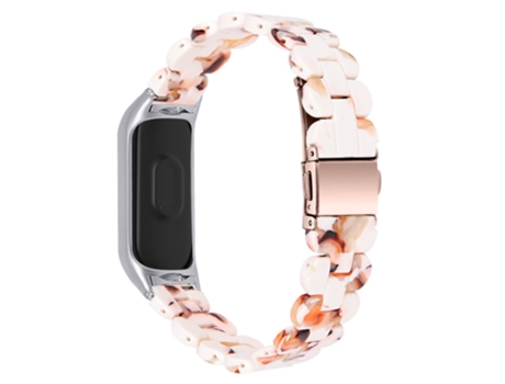 Correa de acero inoxidable hebilla ovalada para Xiaomi Mi Band 7 - patrón de turrón