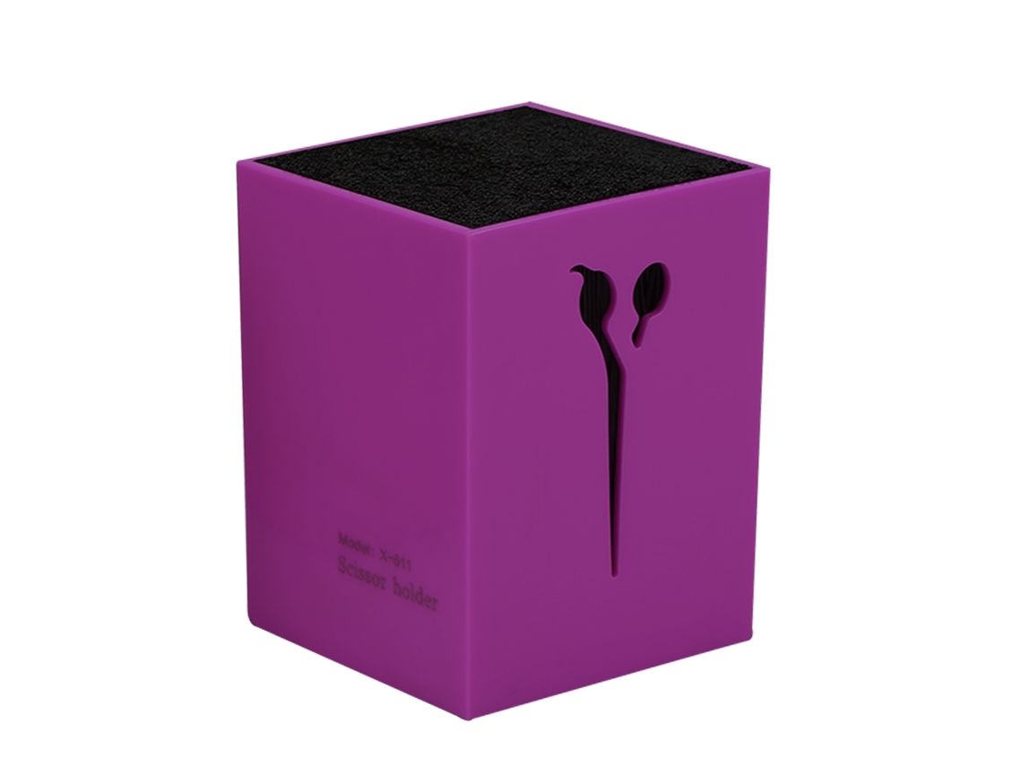 Caja De Almacenamiento Para Peines, Pinzas Y Tijeras De Peluquería Profesional (morado)