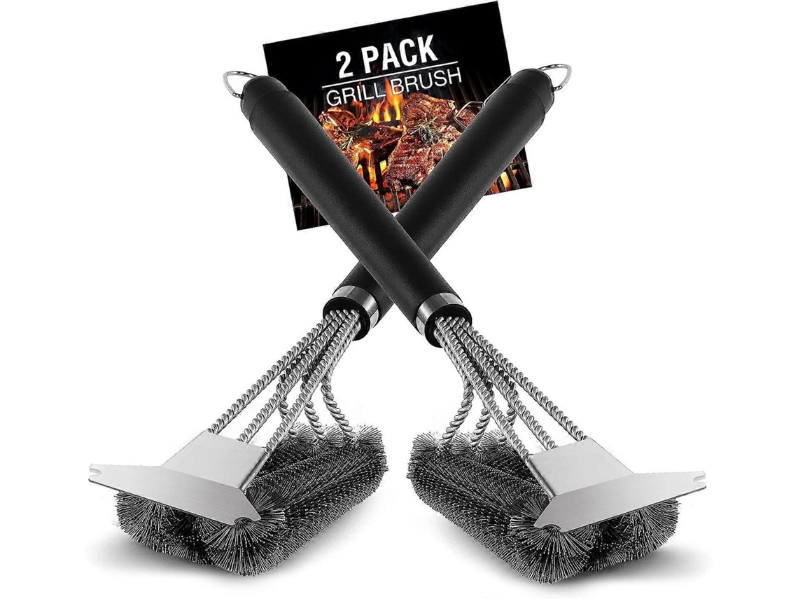 Pincel Para Barbacoa, 2 Piezas Weber Con Rascador, Acero Inoxidable