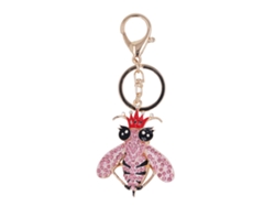 Llavero De Abeja Hecho A Mano Con Diamantes De Imitación Y Purpurina Para Mochila/cartera