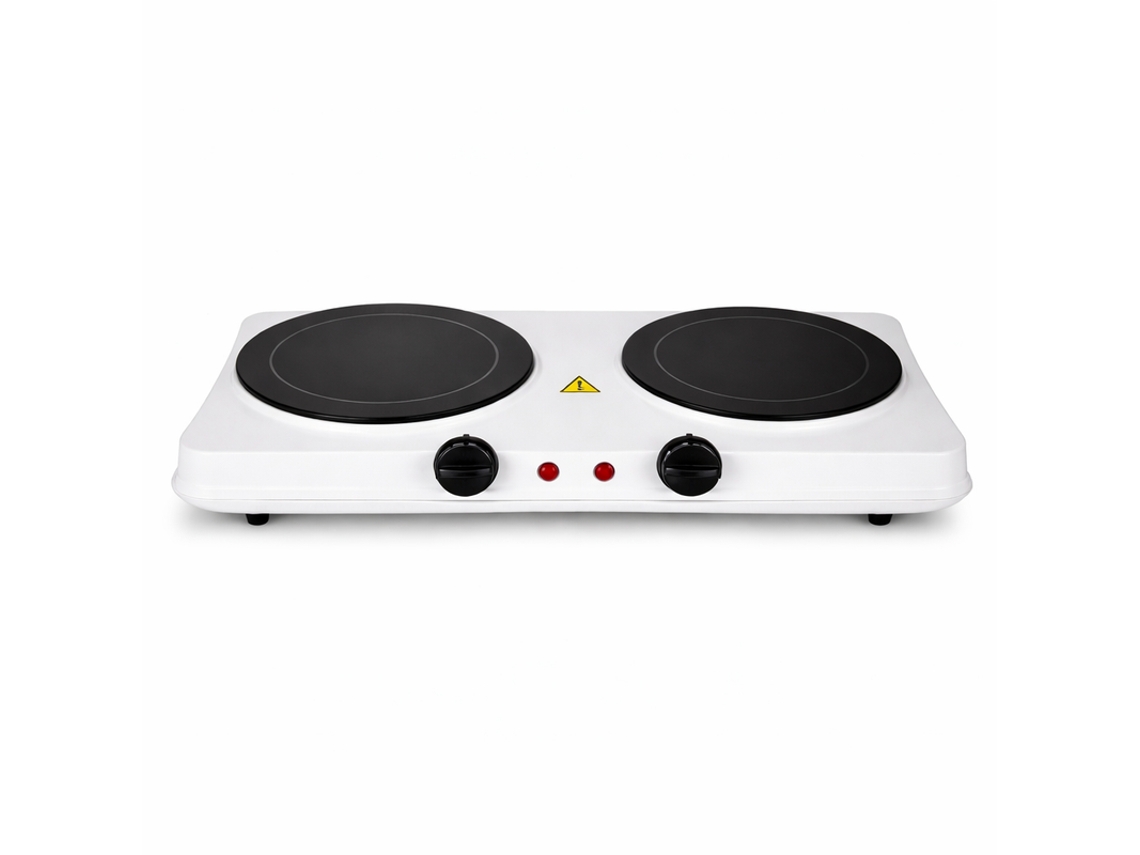 Placa eléctrica doble Pritech PBP-572 blanca de 1200 W