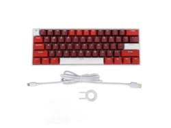 Teclado Mecânico 61 Teclas Switch Vermelho Layout 60% Usb C Fio Rgb Retroiluminado Design Ergonômico Para Escritório Lar