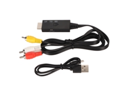 Convertidor De Interfaz Multimedia Rca A Hd Compatible Con 720p A 1080p, Adaptador Av Plug And Play.
