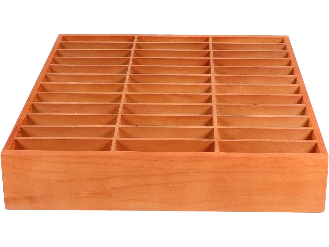 Boîte De Rangement Bois Naturel Pour Téléphone Portable Avec Compartiments Organizer Bureau École