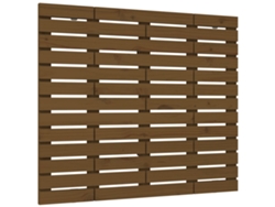 Maison Exclusive - Cabecero Cama Pared Madera Maciza Pino Marrón Miel 146x3x91,5cm