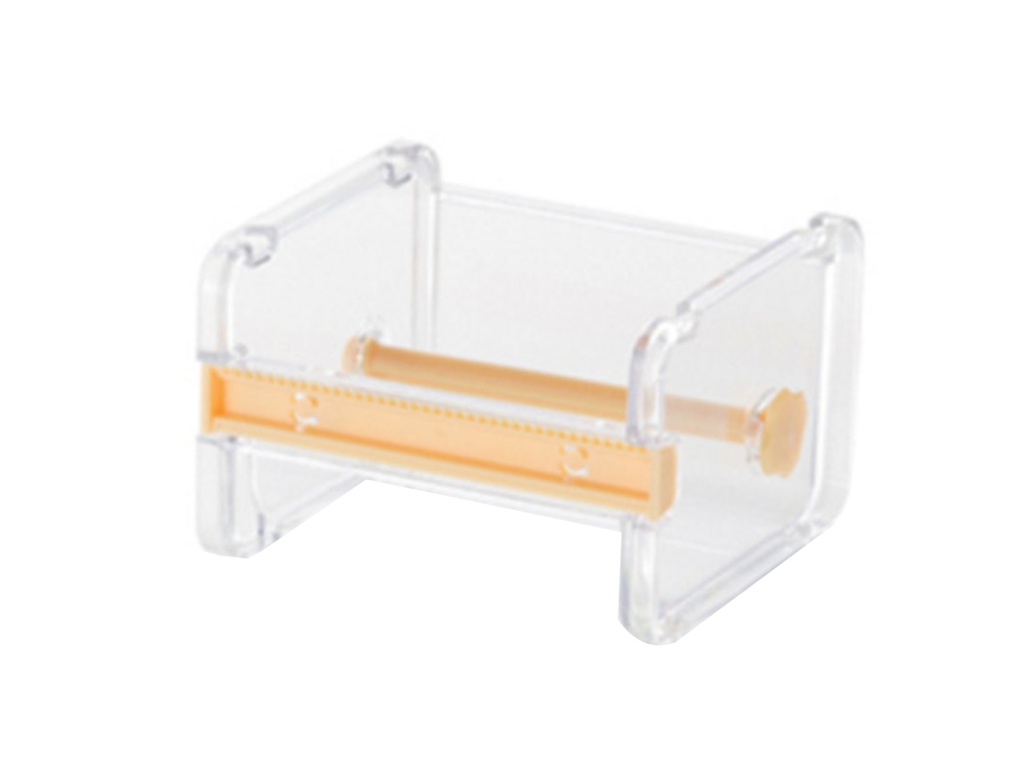 Dispensador De Cinta Washi Con 2 Barras Dentadas, Plástico Abs Apilable, Amarillo