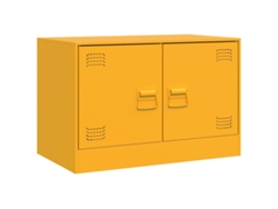 Mueble TV 67x39x44 cm Acero Amarillo Mostaza MAISON EXCLUSIVE