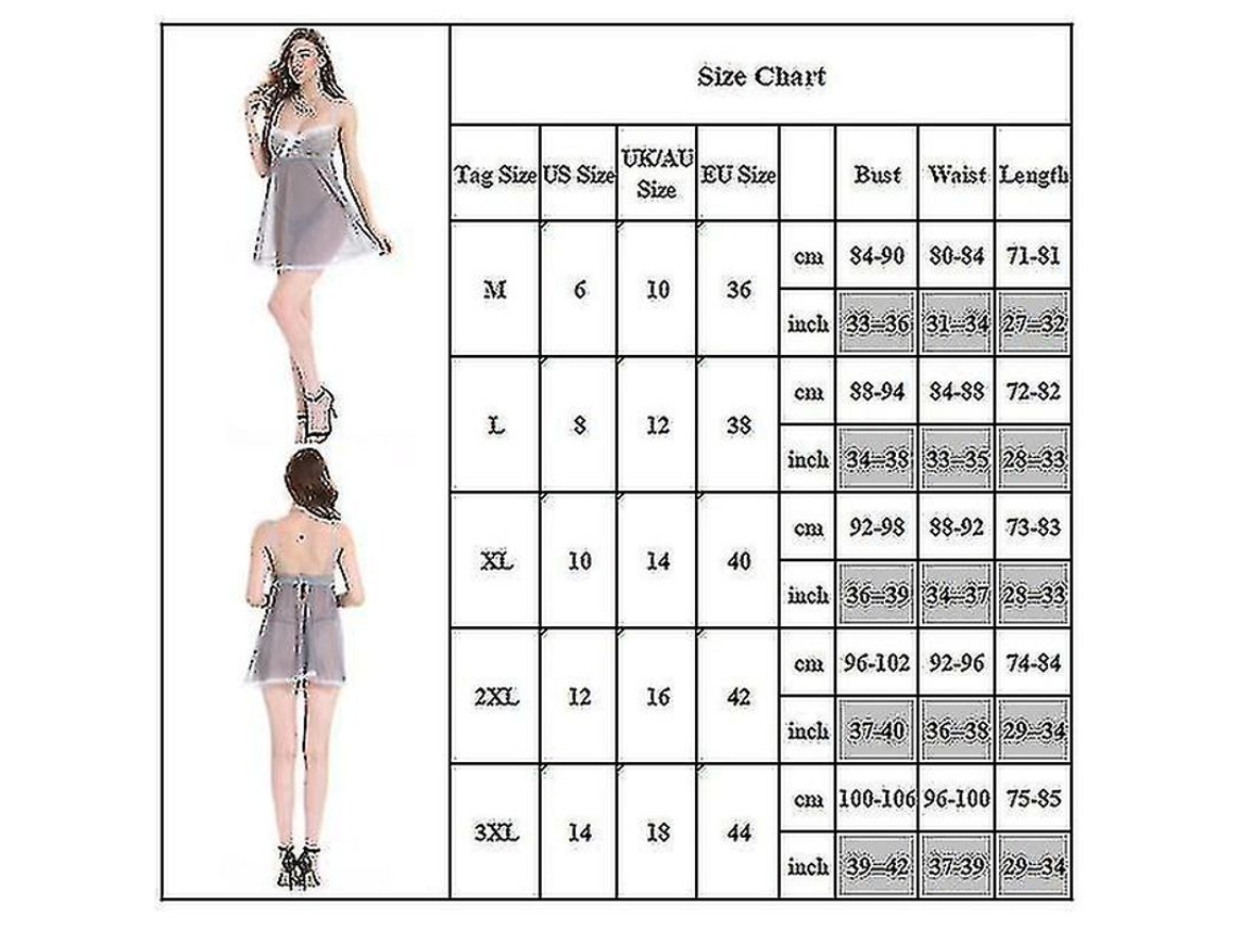 Vestido De Noche Sexy De Encaje Transparente Para Mujer, Lencería Íntima, Tallas M-3xl