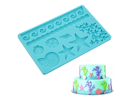 Molde de Silicona para Tarta de Pasta Americana en Color Azul