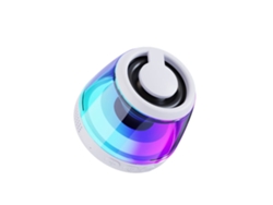 Altavoz Bluetooth magnético portátil que también funciona como soporte para teléfono. Inalámbrico, resistente al agua, apto para exteriores y con iluminación RGB blanca. Chennnls
