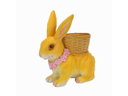 Jarrón con forma de conejo de LAXISCREED, decoración amarilla para jardín.