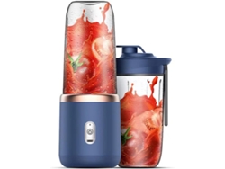 Liquidificador de Suco 40W Copo Liquidificador Recarregável Usb Copo Duplo Azul GERTIZ