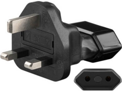 Adaptador de Viaje GOOBAY NK SET Euro - UK Tipo C (Europlug) Negro