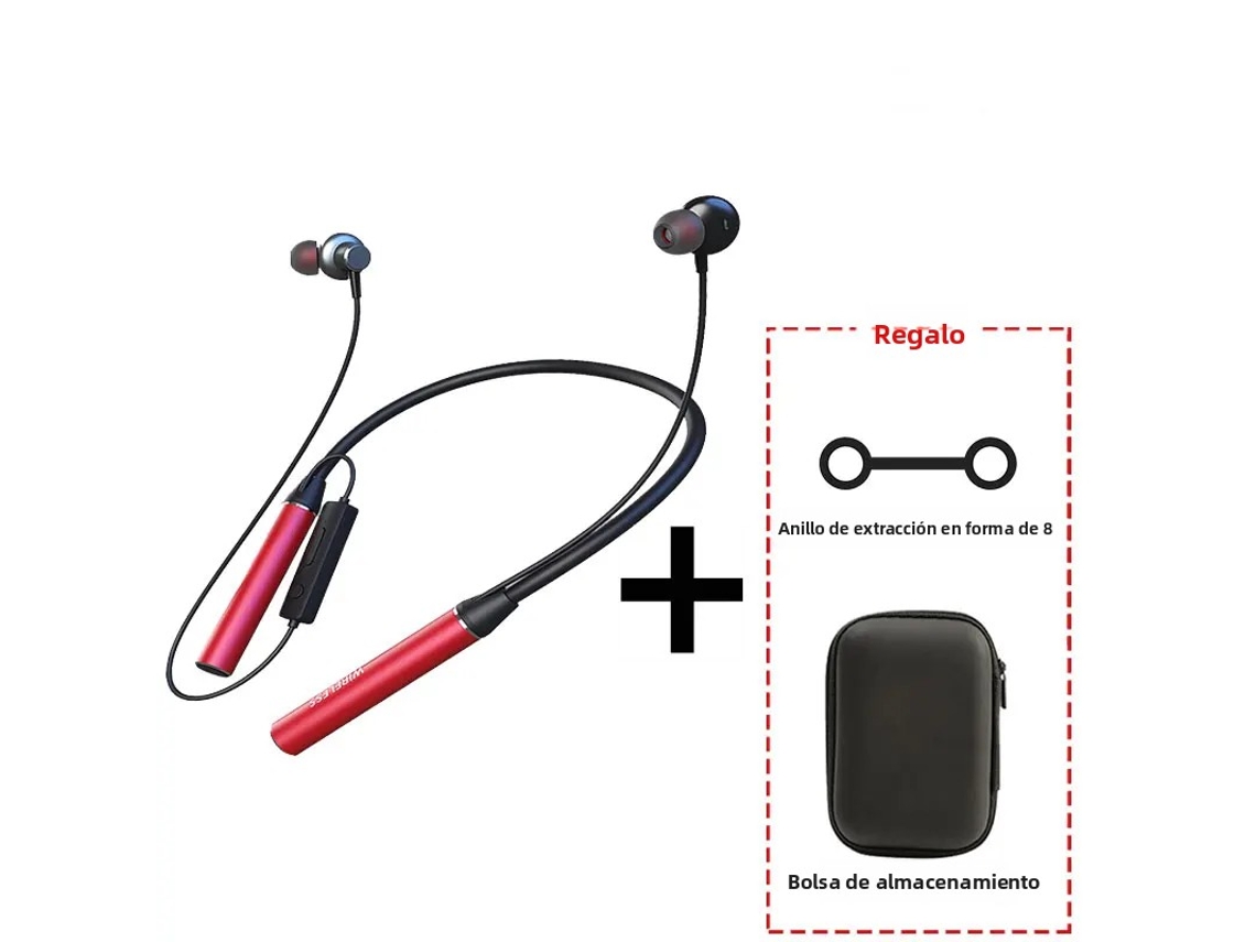 Auriculares Bluetooth con micrófono y almacenamiento en tarjeta TF, sonido estéreo, resistentes al agua, batería de hasta 180 horas. Mdug
