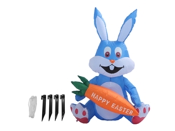 Decoración inflable de Pascua con iluminación, diseño de dibujos animados