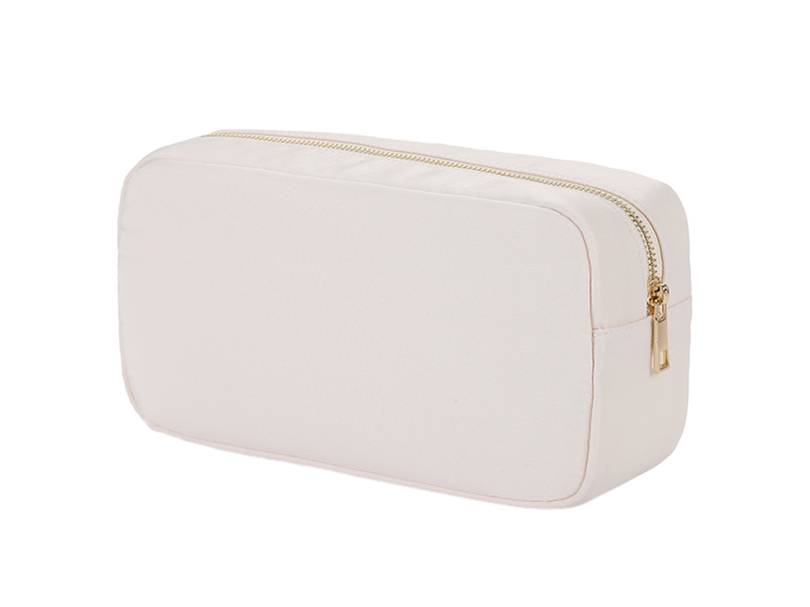 Neceser de viaje para maquillaje y artículos de aseo para mujer, color beige (10,23 x 5,5 x 3,34 pulgadas/10,23 x 5,5 x 8,5 cm)