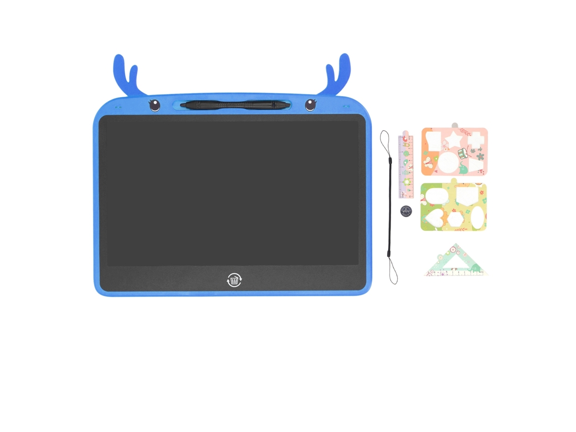 Tableta De Escritura Lcd Grande Para Niños Con Lápiz Aritmético Azul Para Dibujar.