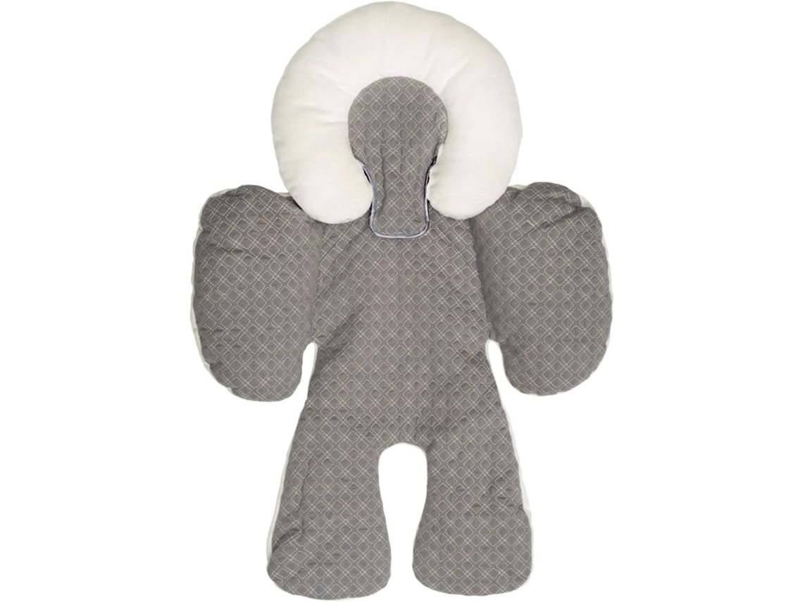 Cojín para asiento de cochecito de bebé Digitallab con soporte para la cabeza y el cuerpo del bebé (gris)