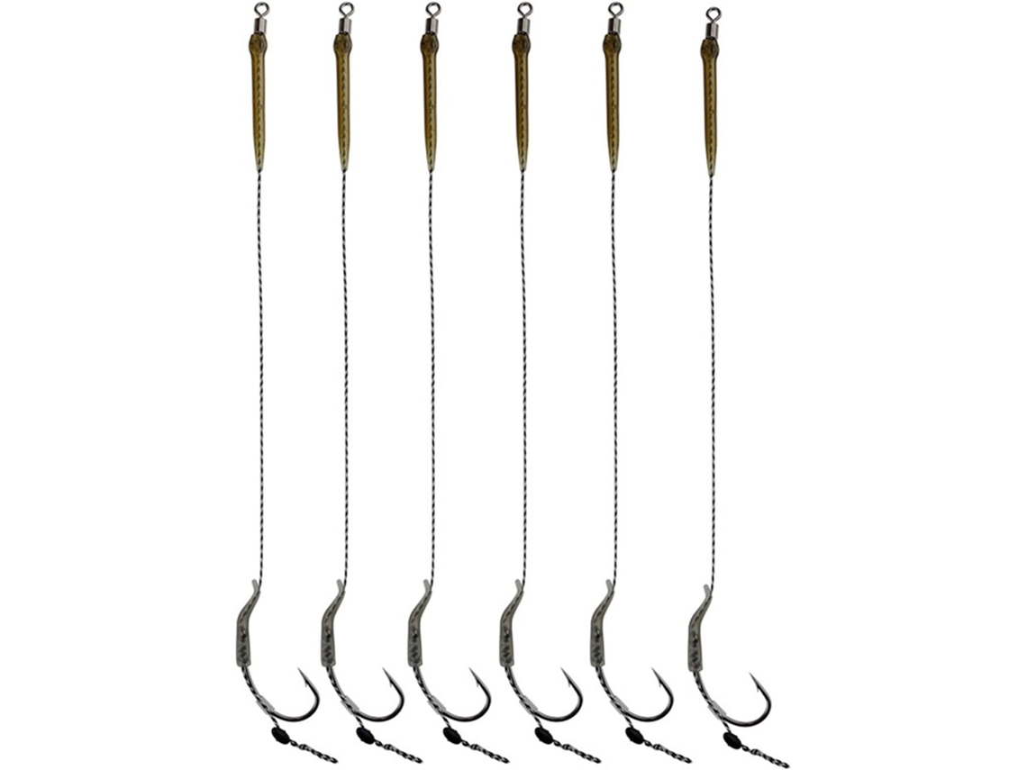 Juego De 6 Anzuelos Para Pesca Carpa, Aparejos Pelo Con Línea 30-60 Lb, Grupo Cargador, Accesorios Carpa 2/...