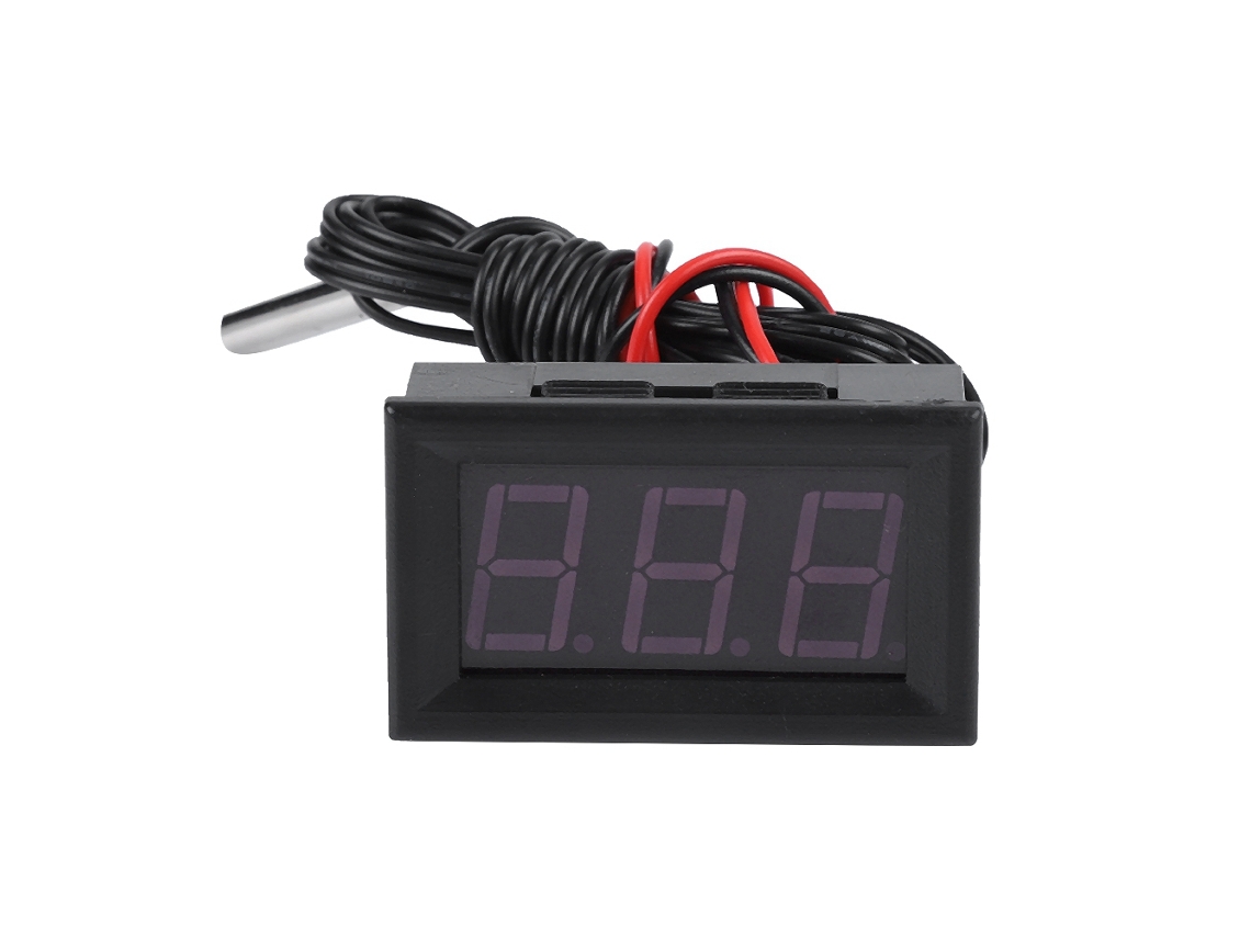 Dc5-12v -50~110°c Medidor De Temperatura Digital Con Pantalla Y Sonda Roja