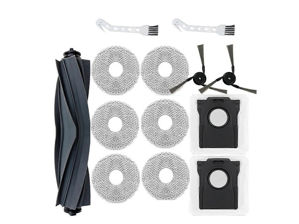Peças de reposição para aspirador robô X40 Pro L40 Ultra: escova lateral principal e pano.