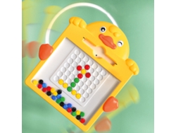 Pizarra Magnética Con Perlas, Un Adorable Patito, Un Colorido Tablero De Rompecabezas, Un Juguete Educativo Para Niños.