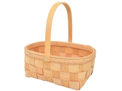Cesta De Frutas De Mimbre, Cesta De Compras Portátil, Cesta De Verduras De Madera Trenzada Webake