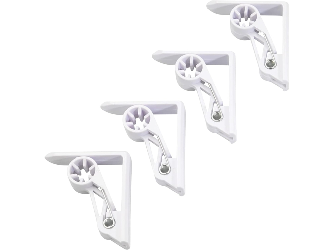 Pinzas para mantel, con mecanismo de resorte, plástico/aluminio, blancas ZYBLSSBB